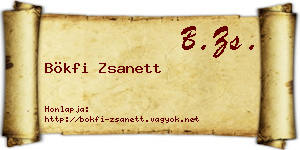 Bökfi Zsanett névjegykártya